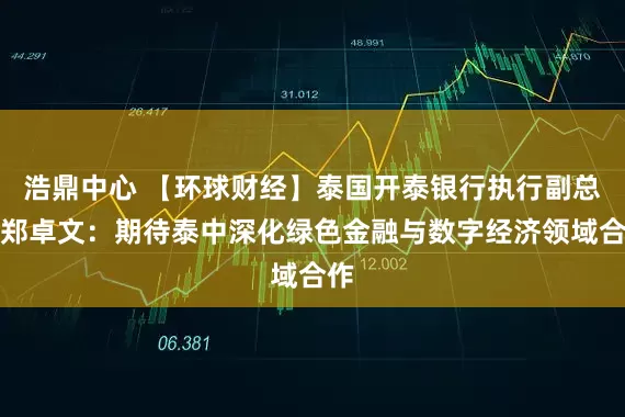 浩鼎中心 【环球财经】泰国开泰银行执行副总裁郑卓文：期待泰中深化绿色金融与数字经济领域合作